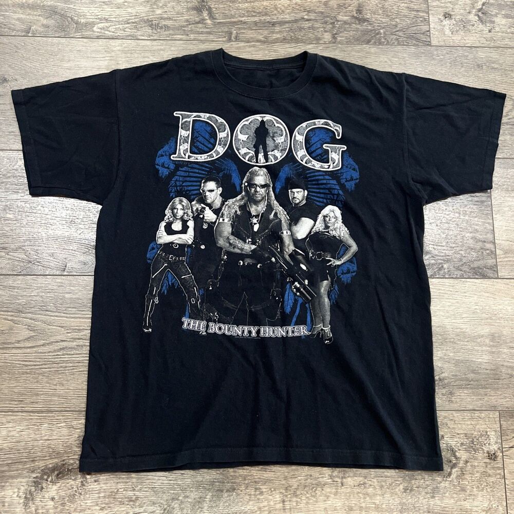 Vintage Y2K Dog The Bounty Hunter Black Graphic Rap Tee Shirt XL